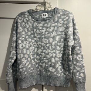Grey Patterned Women's Sweater